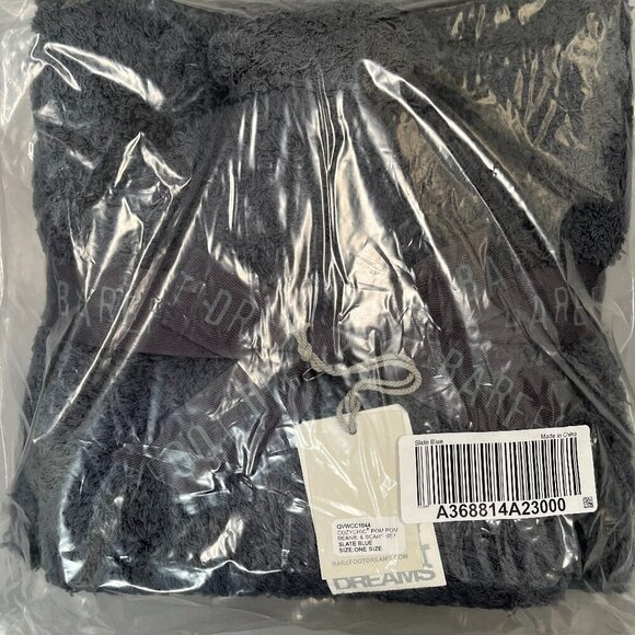 Barefoot Dreams Cozy Chic Pom Pom Beanie and Scarf Set in‎ Slate One Size NEW - Picture 4 of 4